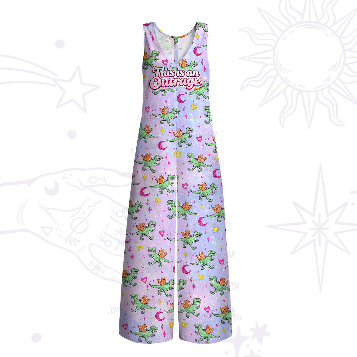 Purplehecate This is an Outrage Wide Leg Jumpsuit