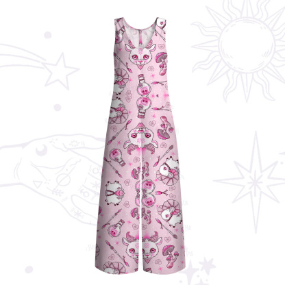 Purplehecate Pastel Occult Goat Wide Leg Jumpsuit
