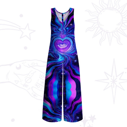 Purplehecate Galactic Heart Wide Leg Jumpsuit