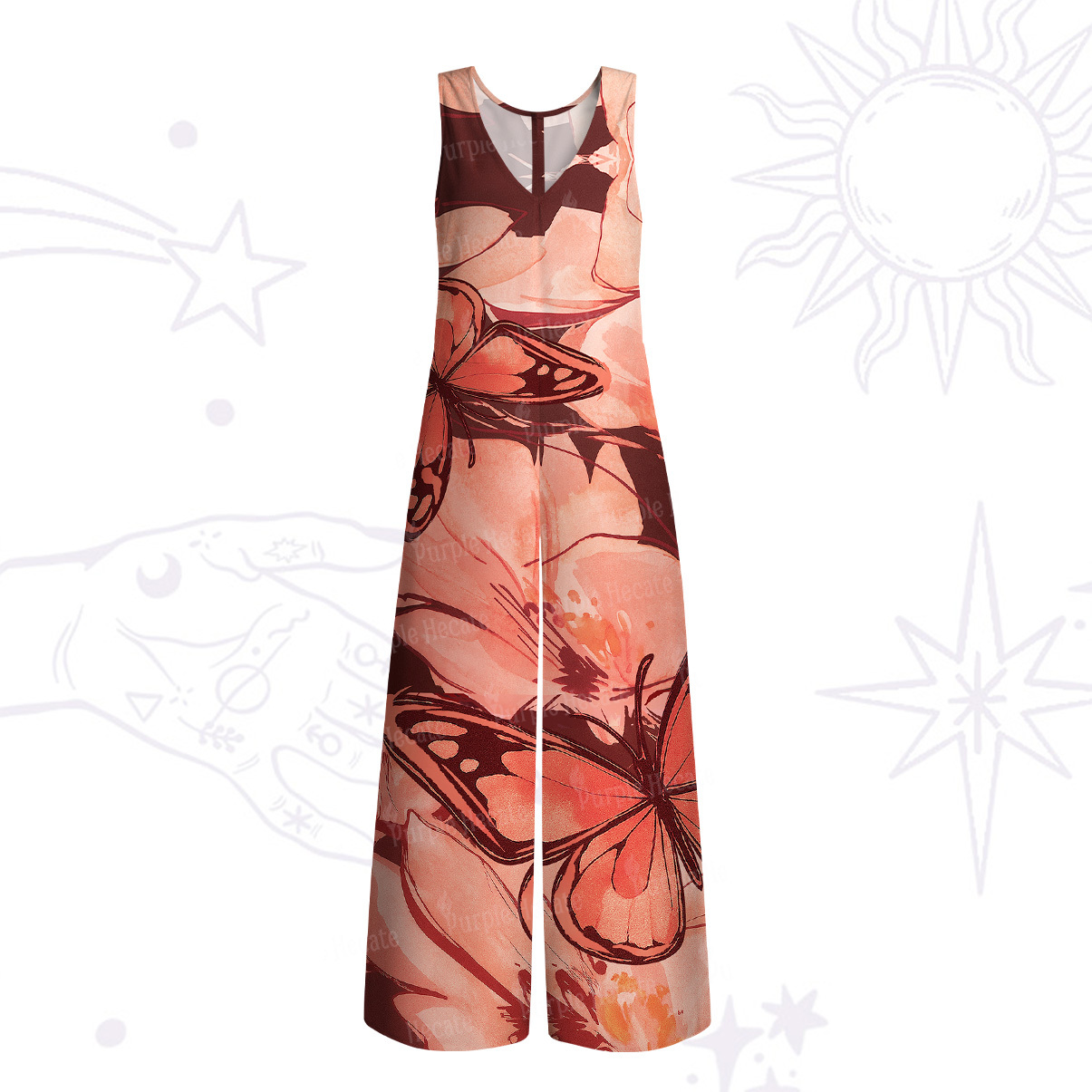 Purplehecate Metamorphosis Spell Wide Leg Jumpsuit