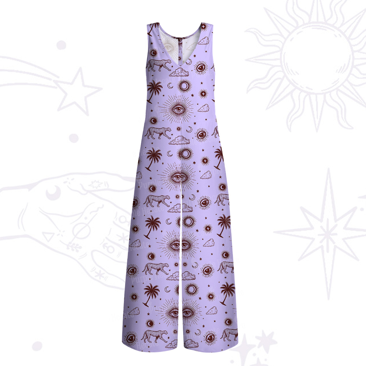 Purplehecate Eye of the Universe Wide Leg Jumpsuit