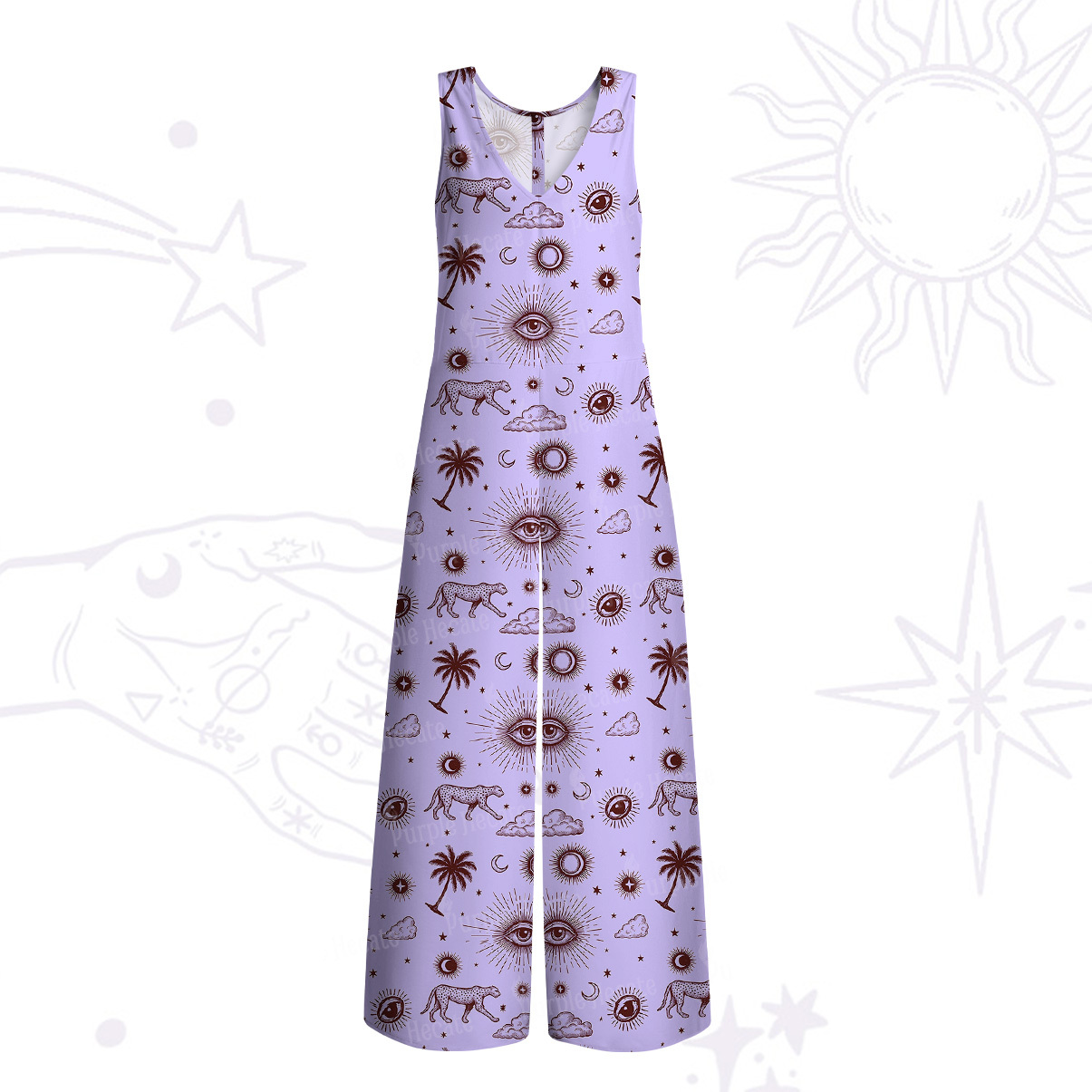 Purplehecate Eye of the Universe Wide Leg Jumpsuit