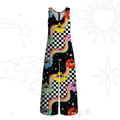 Purplehecate Enchanted Eye Blossom Wide Leg Jumpsuit
