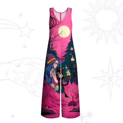 Purplehecate The Witch and Her Familia Wide Leg Jumpsuit