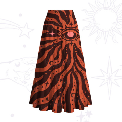 Purplehecate Green Vision Illusion Convertible Maxi Skirt