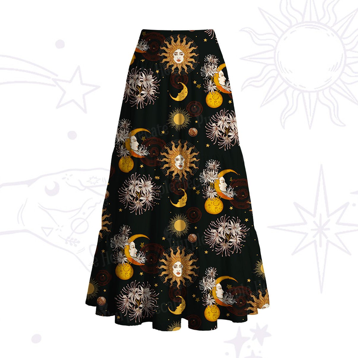 Purplehecate Stellar Symphony Convertible Maxi Skirt