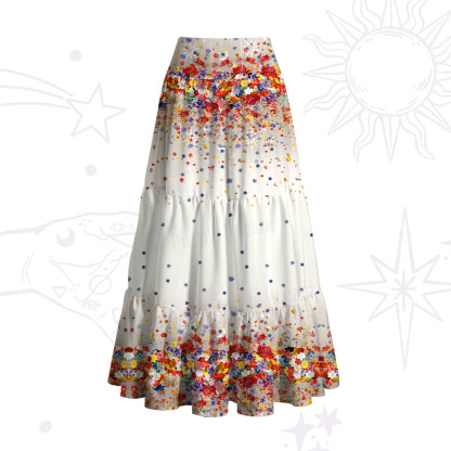 Purplehecate Spring Garden Convertible Maxi Skirt