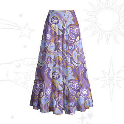 Purplehecate Divination Night Print Convertible Maxi Skirt