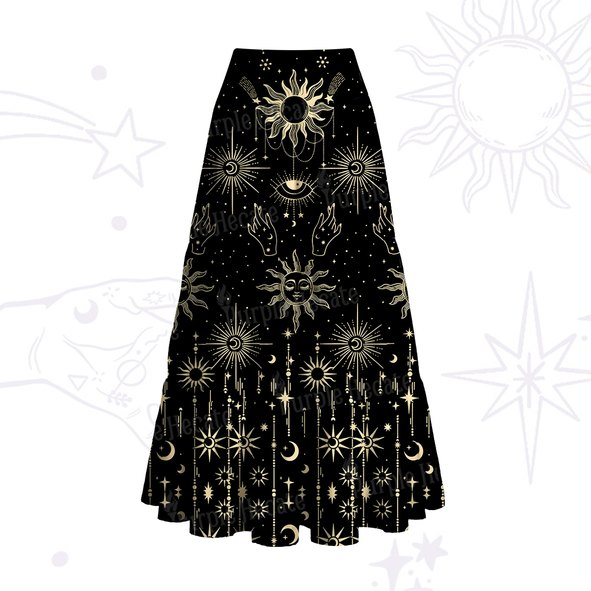 Purplehecate Solar Oracle Convertible Maxi Skirt