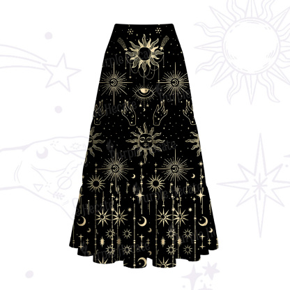 Purplehecate Solar Oracle Convertible Maxi Skirt