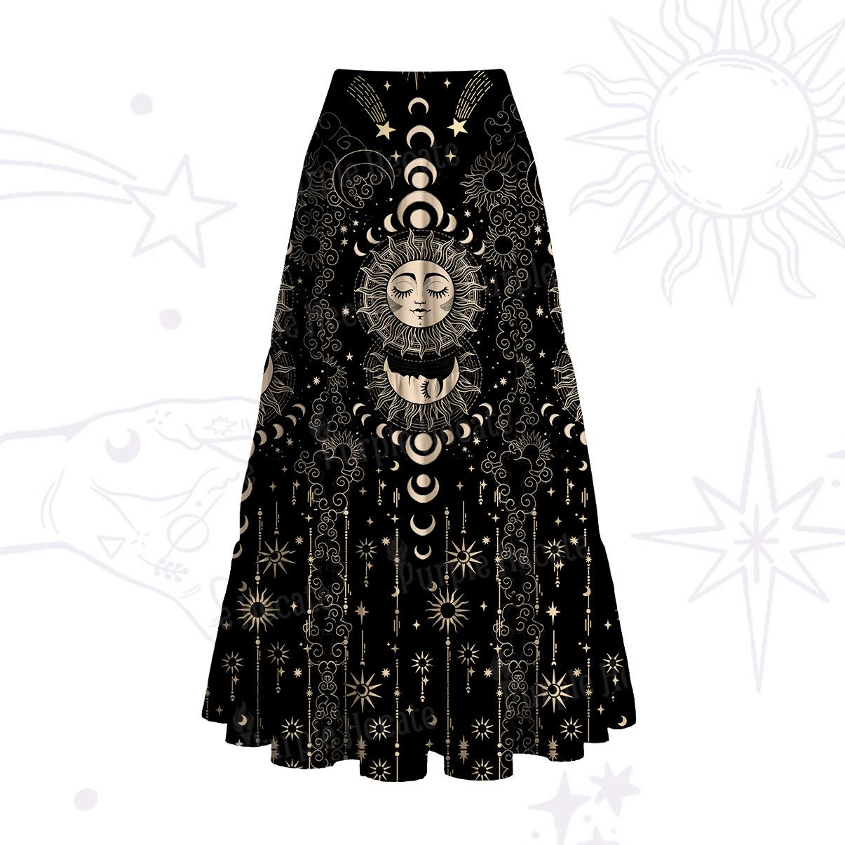 Purplehecate Lunar Eclipse Convertible Maxi Skirt