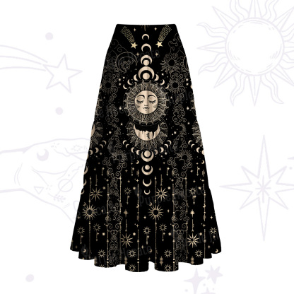 Purplehecate Lunar Eclipse Convertible Maxi Skirt