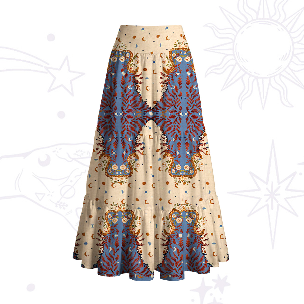 Purplehecate Celestial Ascension Convertible Maxi Skirt
