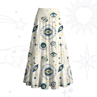 Purplehecate Sun Eye Convertible Maxi Skirt