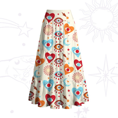 Purplehecate The Enchanted Eye of Love Convertible Maxi Skirt