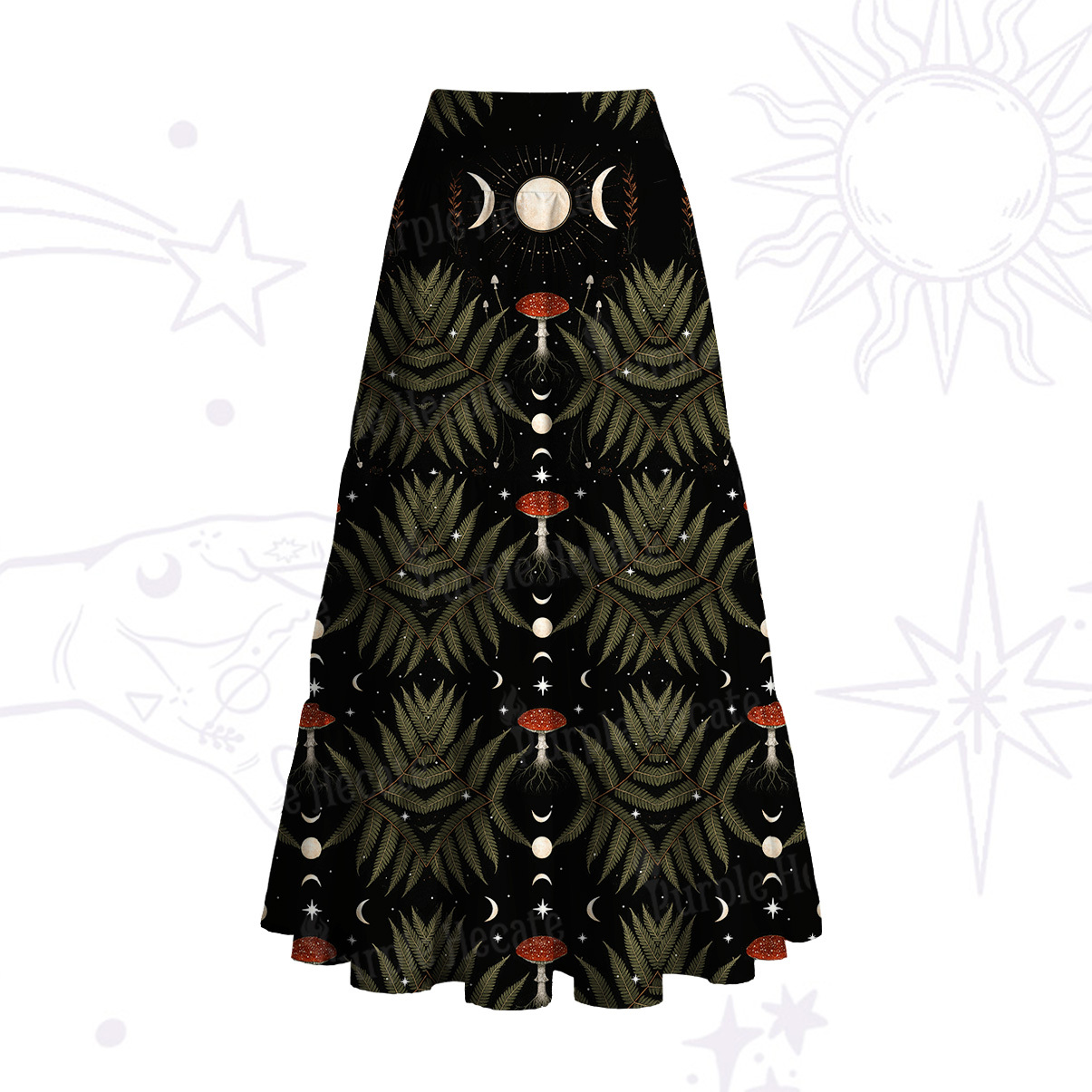 Purplehecate Moonlit Mushroom Gown Convertible Maxi Skirt