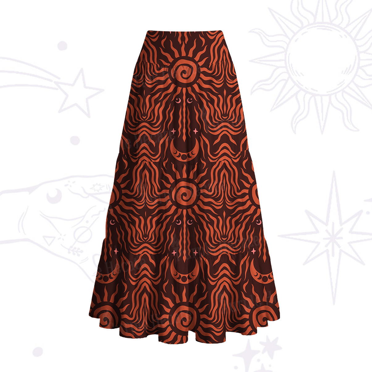 Purplehecate Solar Ritual Convertible Maxi Skirt