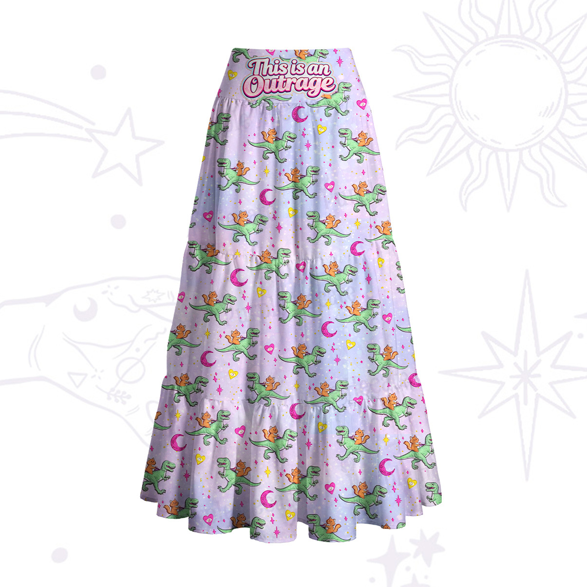 Purplehecate This is an Outrage Convertible Maxi Skirt