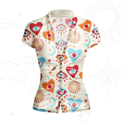 Purplehecate The Enchanted Eye of Love Mesh Button Up Shirt