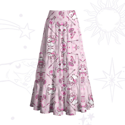 Purplehecate Pastel Occult Goat Convertible Maxi Skirt