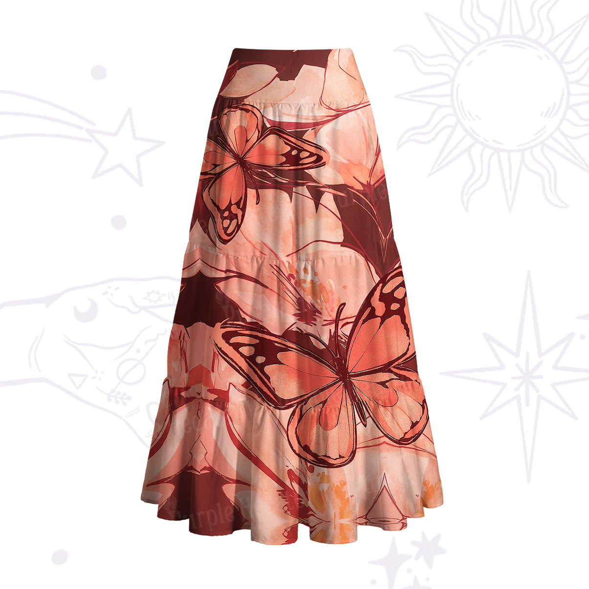 Purplehecate Metamorphosis Spell Convertible Maxi Skirt