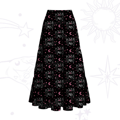Purplehecate Witchy Mothman Night Convertible Maxi Skirt