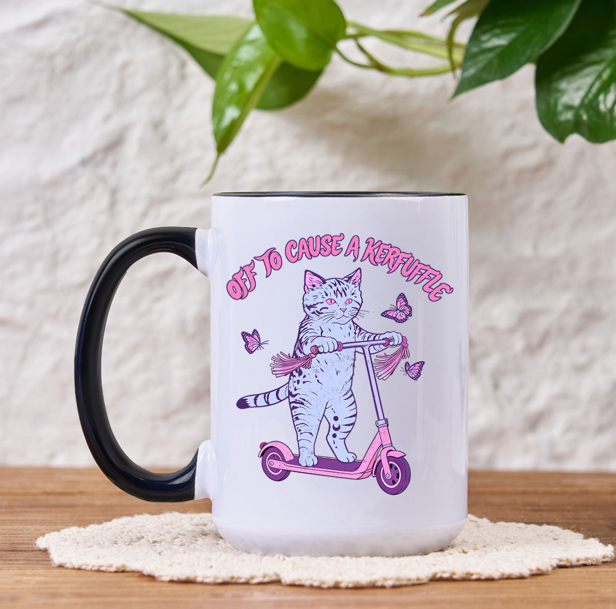 Purplehecate Off To Cause A Kerfuffle Cat Mug