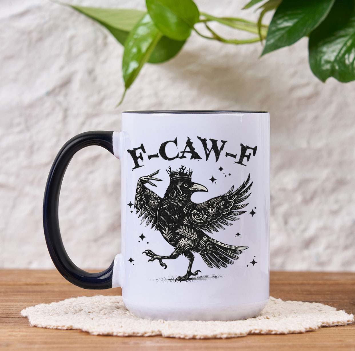 Purplehecate F-caw-f Funny Crow Mug