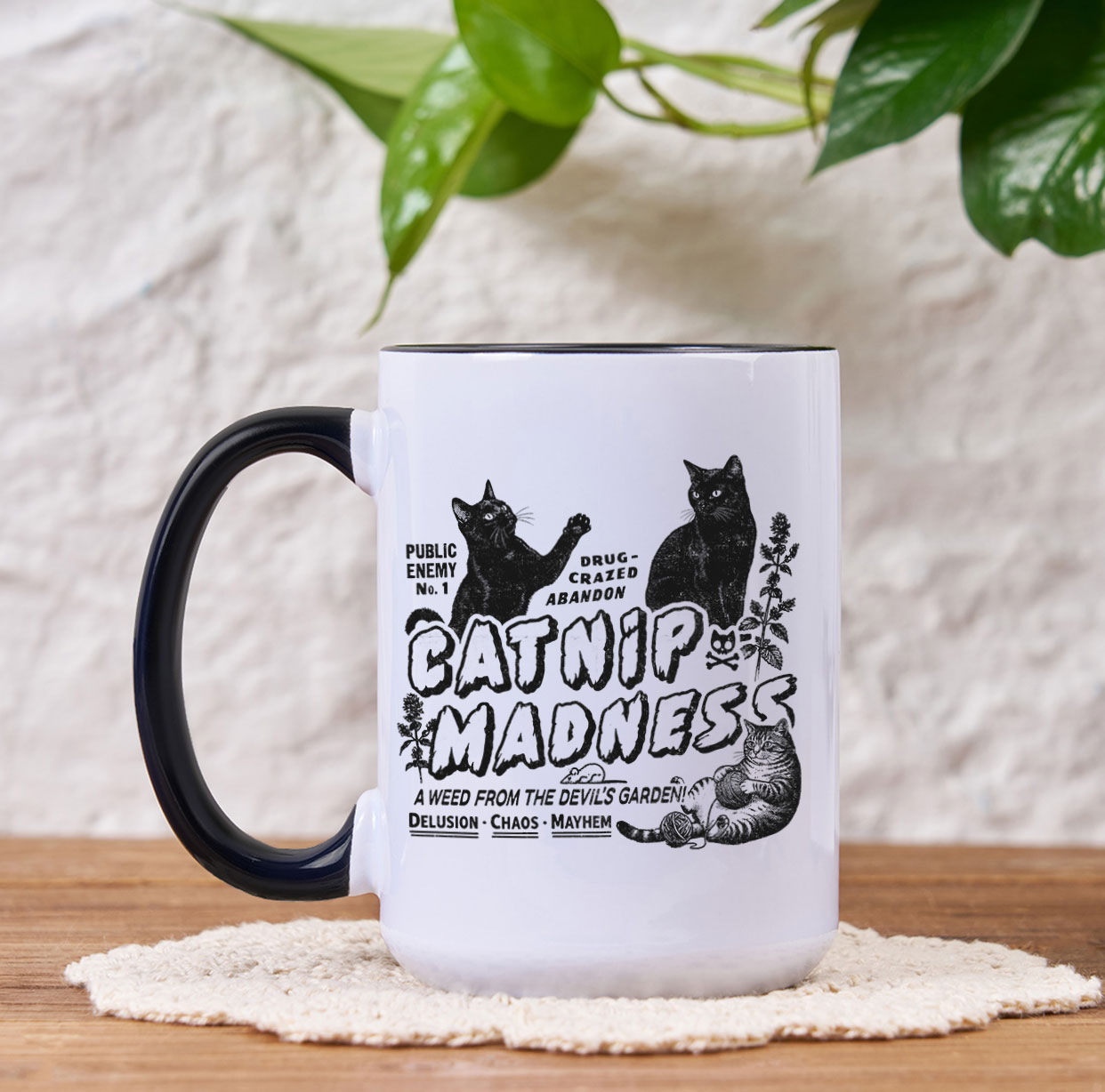Purplehecate Catnip Madness Cute Cat Mug