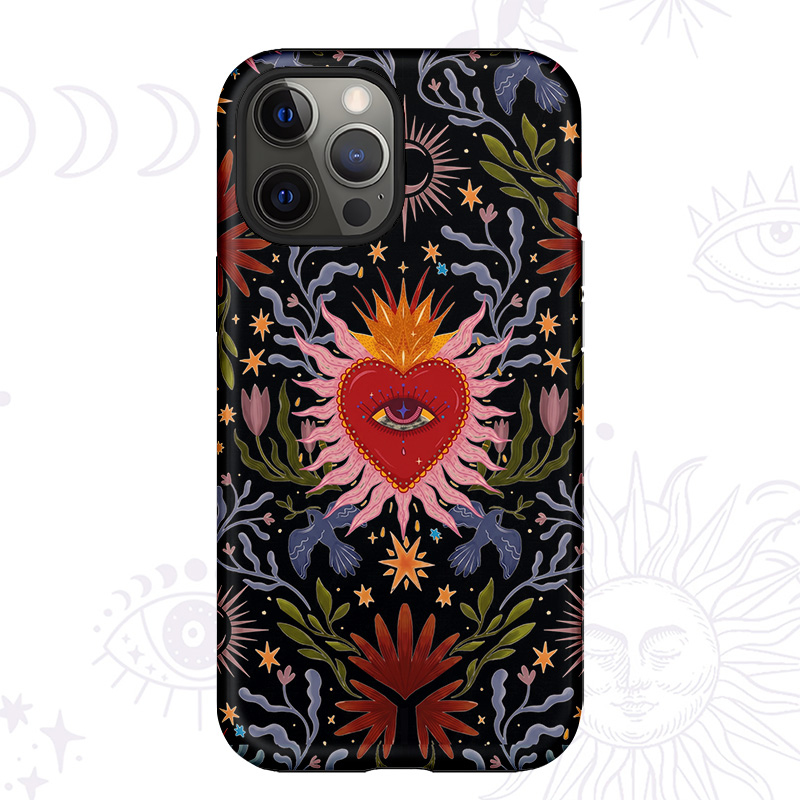 Purplehecate Sacred Flame Heart Phone Case