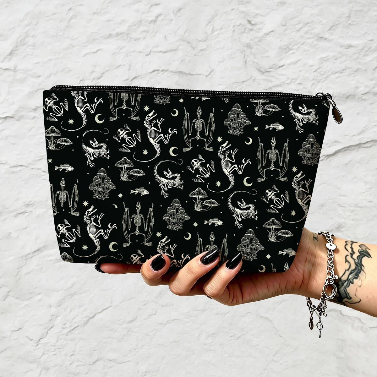 Purplehecate Prehistoric Fantasy Zip Makeup Bag