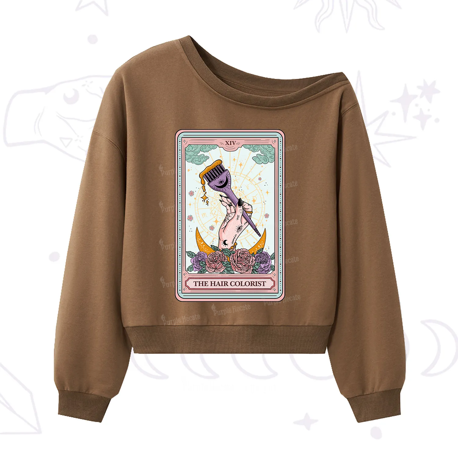 [Copy]Purplehecate Drugs Not Hugs One Shoulder Sweatshirt