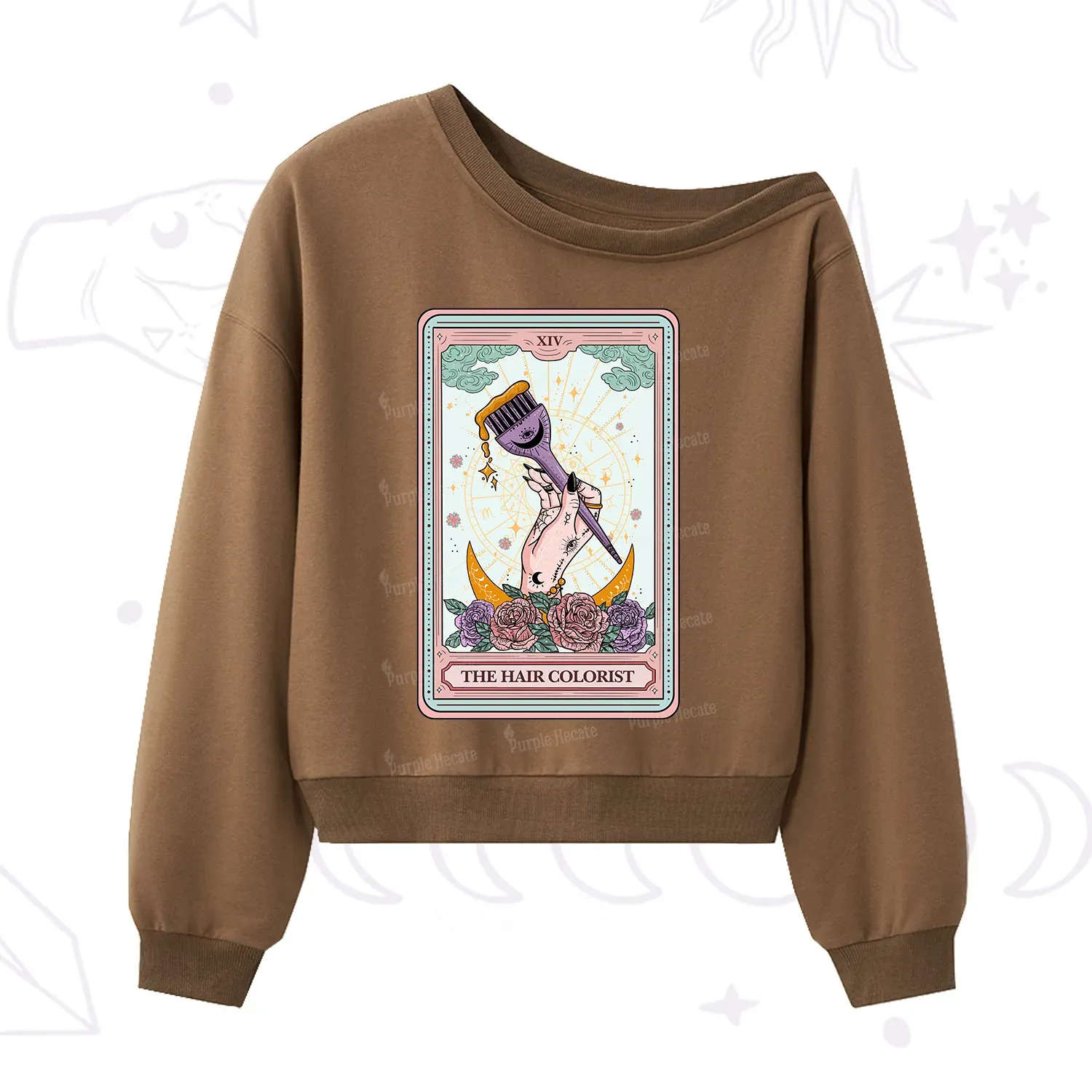 [Copy]Purplehecate Drugs Not Hugs One Shoulder Sweatshirt