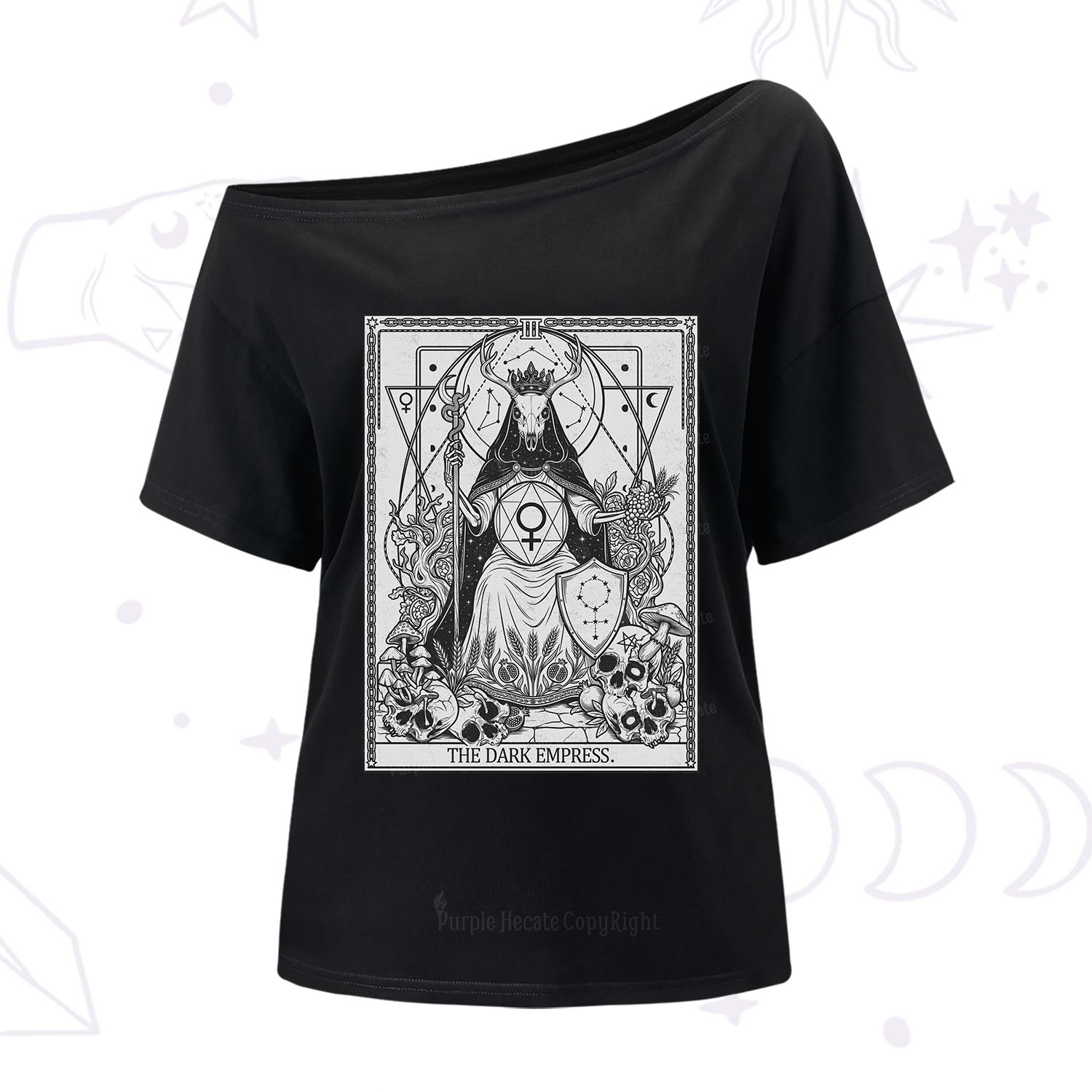 Purplehecate The Dark Empress One Shoulder T-Shirt