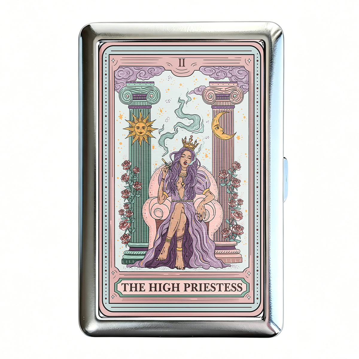 Purplehecate The High Priestess Tarot Card Cigarette Case