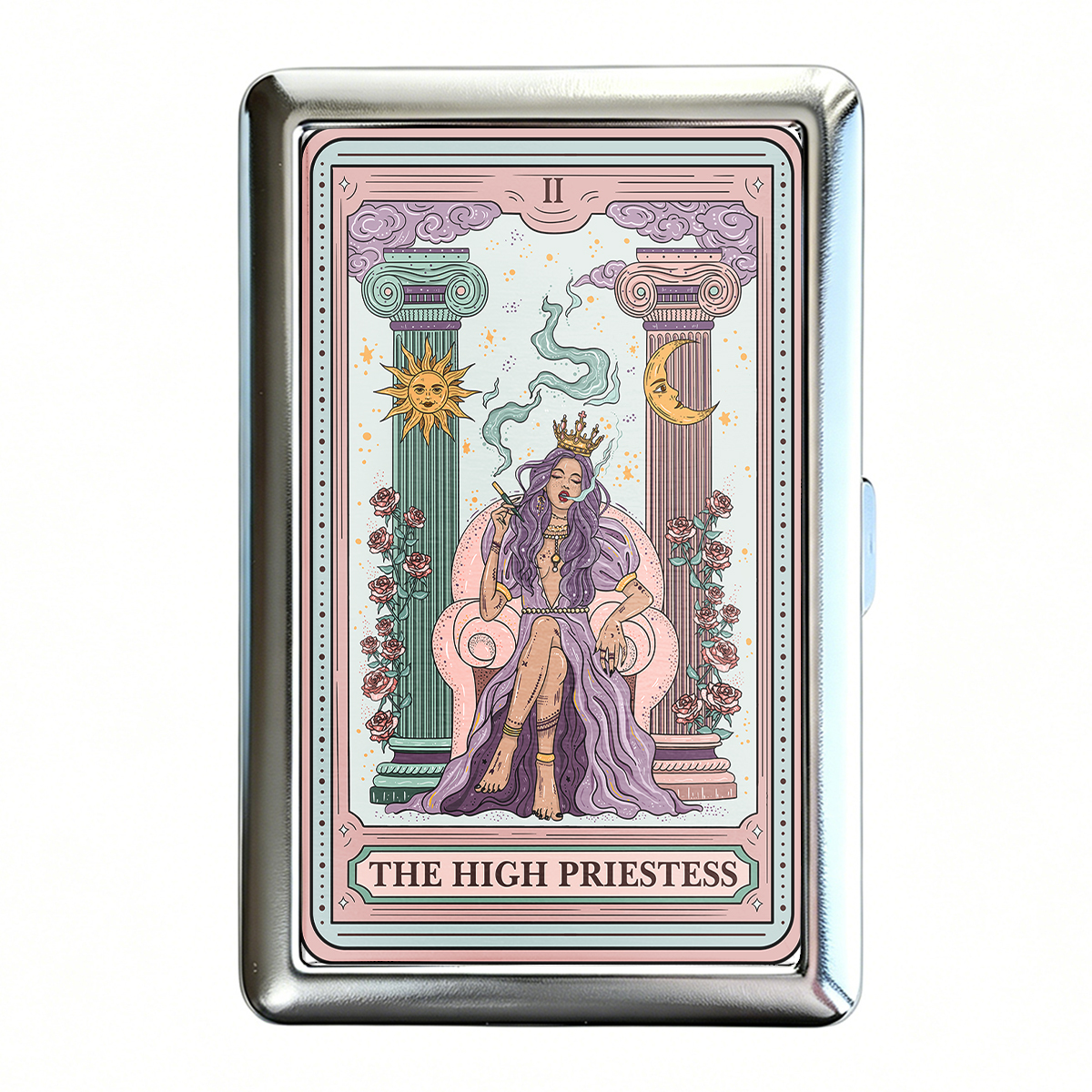 Purplehecate The High Priestess Tarot Card Cigarette Case