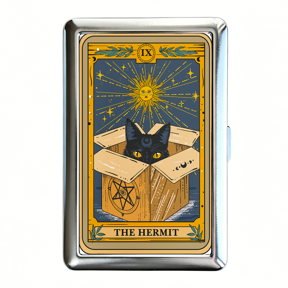 Purplehecate The Hermit Cat Tarot Card Cigarette Case