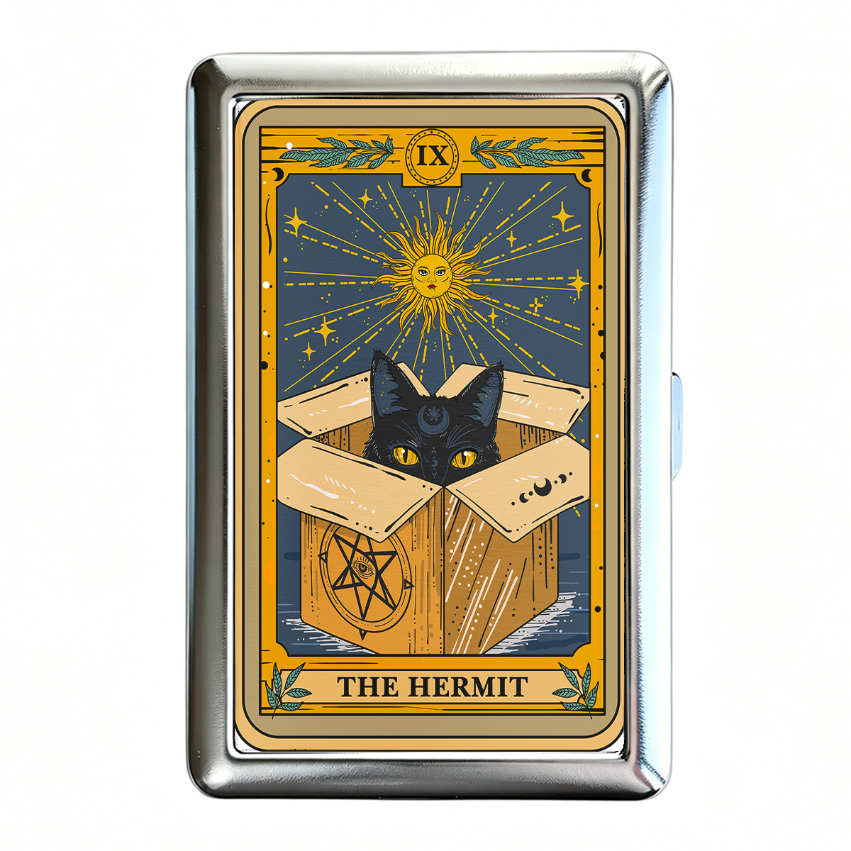 Purplehecate The Hermit Cat Tarot Card Cigarette Case