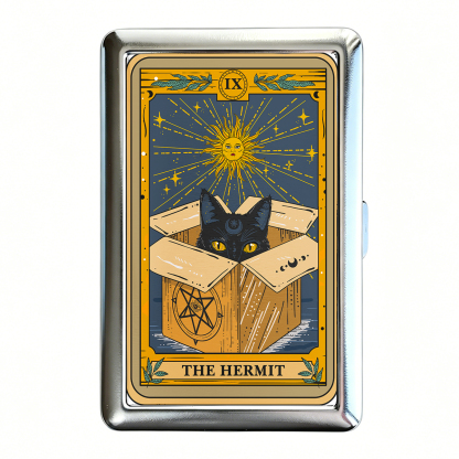 Purplehecate The Hermit Cat Tarot Card Cigarette Case