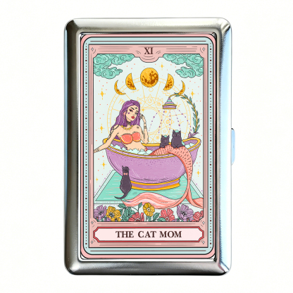 Purplehecate The Cat Mermaid Mom Tarot Card Cigarette Case