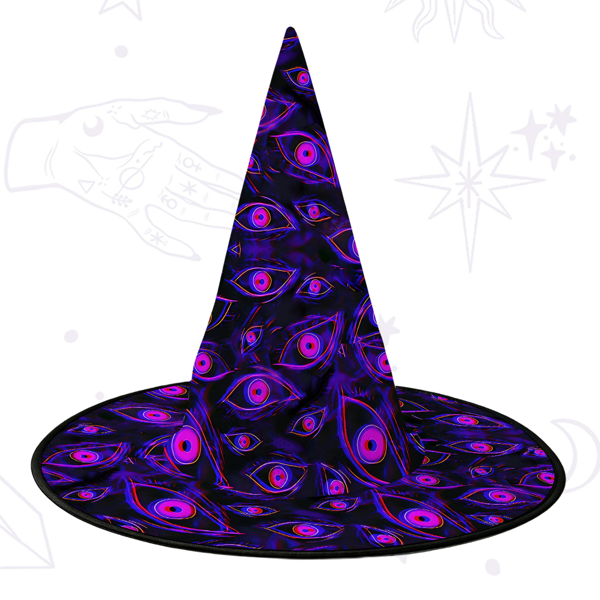 Purplehecate Glitch Vision Witch Hat