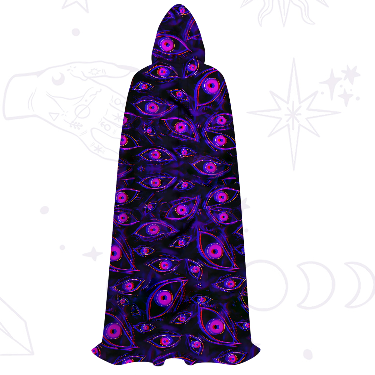 Purplehecate Glitch Vision Hooded Cloak