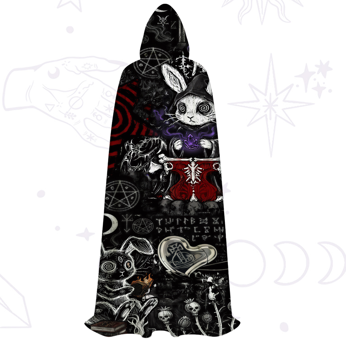 Purplehecate Gothic Cursed Bunny Ritual Hooded Cloak