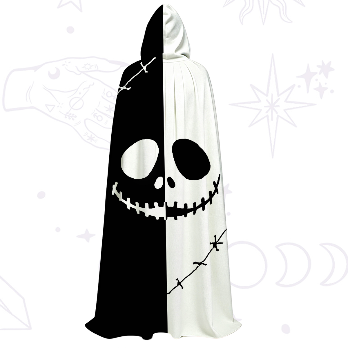 Purplehecate Grim Skeleton King Hooded Cloak