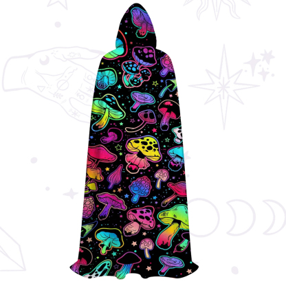 Purplehecate Psychedelic Mushroom Rave Hooded Cloak