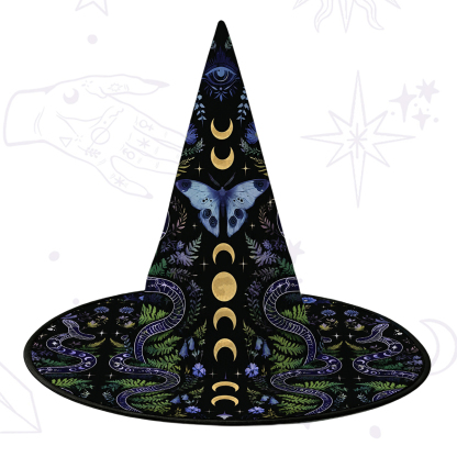 Purplehecate Moon Moth Witchery Witch Hat