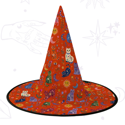 Purplehecate Rainbow Magic Cats Witch Hat