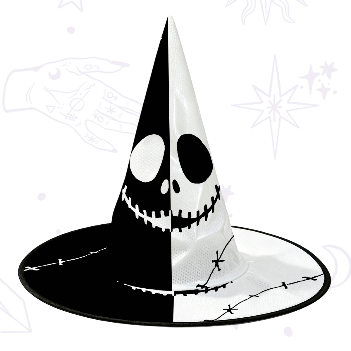 Purplehecate Grim Skeleton King Witch Hat