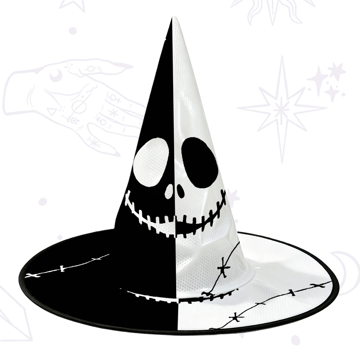 Purplehecate Grim Skeleton King Witch Hat