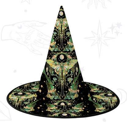 Purplehecate Moon Moth Rave Witch Hat